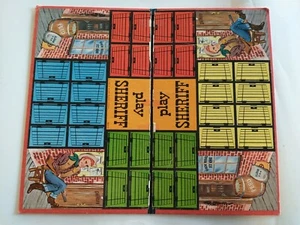Vintage selten 1958 Play Sheriff Milton Bradley nur Brett - Bild 1 von 7