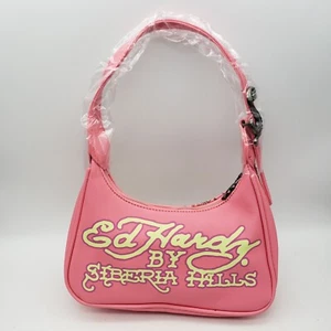 NWOT Ed Hardy x Siberia Hills Y2K Pink Purse Shoulder Bag Tiger - Picture 1 of 9