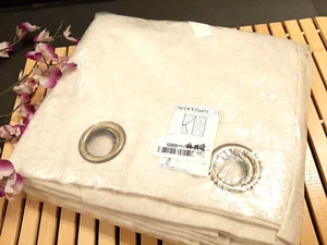 Nicetown Lichtfilter Leinenmischung Ösen Vorhang Paneele ~ Natur 52" x 98" - Bild 1 von 3