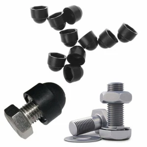 10Pcs M6 M8 M10 M12 Bolt Nut Black Dome Protection Cap Cover Exposed Hexagon New - Picture 1 of 10