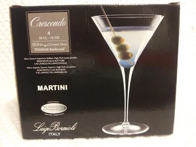 NIB Luigi Bormioli Crescendo Martini SON.hyx Crystal Glasses 8 in. 30CL~10 oz. - Image 1 of 4