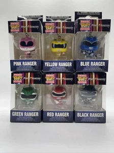 Set Of 6 Funko Pop Keychains Power Rangers 30th Anniversary New In Box Full Team - Picture 1 of 8