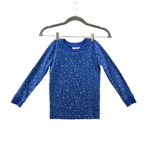 Crewcuts Kids Size 7 Long Sleeve Pajama Shirt Constellation Star Blue Lounge - Picture 1 of 8