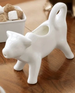 NEW Country Kitchen COW CREAMER Milk White Porcelain Big 8x5in. BH&G Farmhouse - Picture 1 of 7