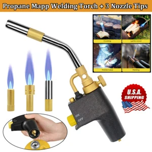 Adjustable High Intensity Mapp/Propane Torch Trigger Start Welding Torch & 3Tips - Picture 1 of 12