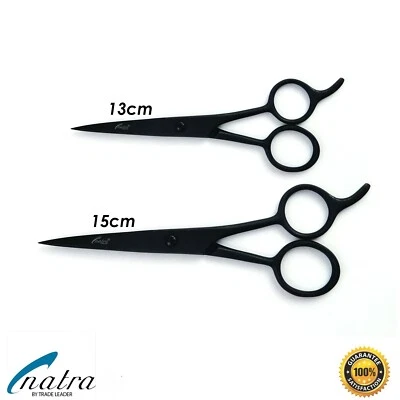 NATRA Set of 2 hair scissors hairdressing scissors beard scissors hairdressing salon scissors 13 cm / 15 cm