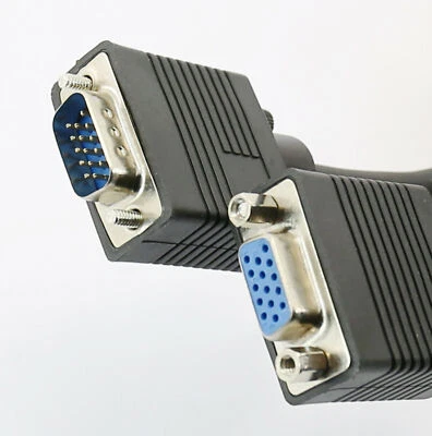 VGA Monitor Extension Cable MALE to FEMALE SVGA PC Lead TRIPLE SHIELDED 15pin - Image 1 of 4