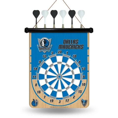 Dallas Mavericks Team Dart Board.Magnetic. 6 Darts. Board    #909/641 Cover