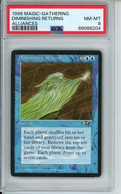 MTG - Diminishing Returns - Alliances - Graded PSA 8 NM-MT - Image 1 of 2
