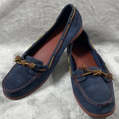 Sebago женщин Felucca кружева темно-синий замши кожаные мокасины плоскостях повседневные туфли размер 11 M - Изображение 1 из 4