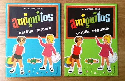  LOTE CUADERNOS CARTILLA SEGUNDA + CARTILLA TERCERA AMIGUITOS. M. ANTONIO ARIAS - Imagen 1 de 2