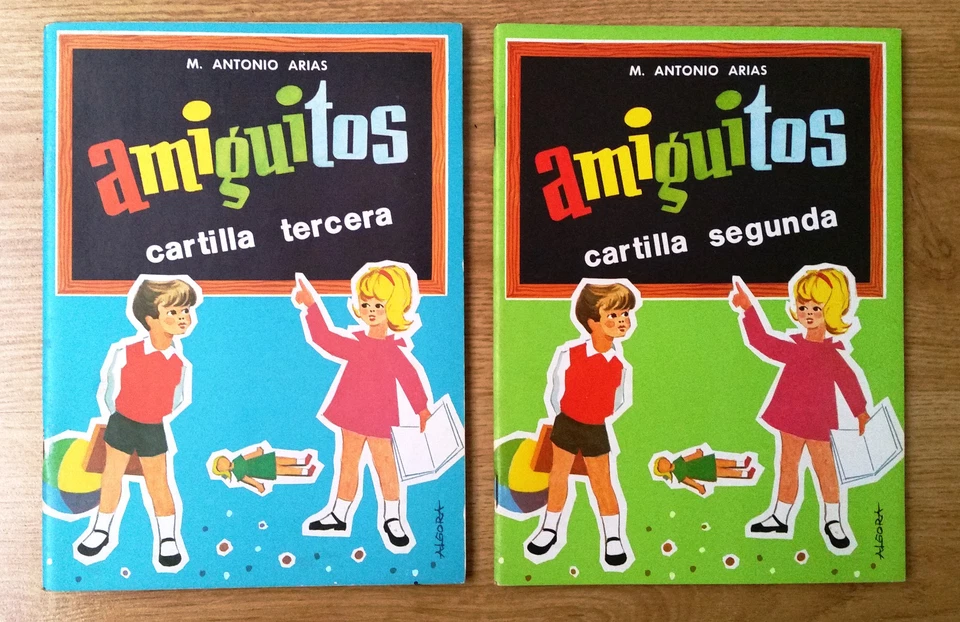  LOTE CUADERNOS CARTILLA SEGUNDA + CARTILLA TERCERA AMIGUITOS. M. ANTONIO ARIAS - Imagen 1 de 2