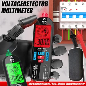 Multímetro Digital Inteligente Probador de Voltaje AC/DC Voltímetro Eléctrico Recargable - Imagen 1 de 15