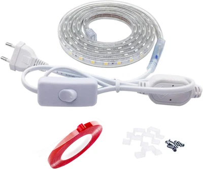 Striscia LED Con Interruttore, Striscia LED 220V Senza Trasformatore, Impermeabi - Immagine 1 di 4