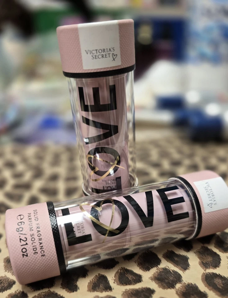 2 Victoria's Secret любовь твердый духи аромат в орнамент бант подарочная коробка .21 унций - Изображение 1 из 2