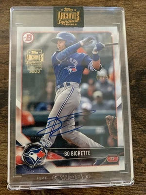 2022 Topps Archives Signature Series 2018 Bowman Bo Bichette Autograph Auto /52 - Image 1 of 2