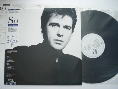 PETER GABRIEL So NM- VIRGIN original vinyl LP Japan w/OBI insert ultrasonic - Image 1 of 4