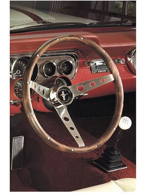 Grant Official Ford Mustang Inc 5847 Horn Button-Wood 13 (963) - Image 1 of 4