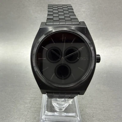 Nixon Time Teller Watch Men 37mm Black Dial Black Tone Round New Battery - Image 1 of 4