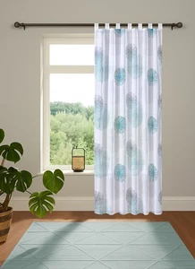 Schlaufenschal Voile bedruckt grün grau rose salbei 140x245cm transparent - Bild 1 von 14