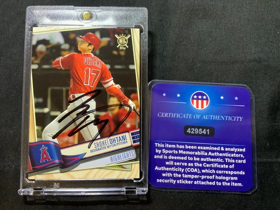 Tarjeta de béisbol firmada por Shohei Ohtani - Autografiada 2019 Topps Big League AUTO + CERTIFICADO DE AUTENTICIDAD Foto 1 de 4