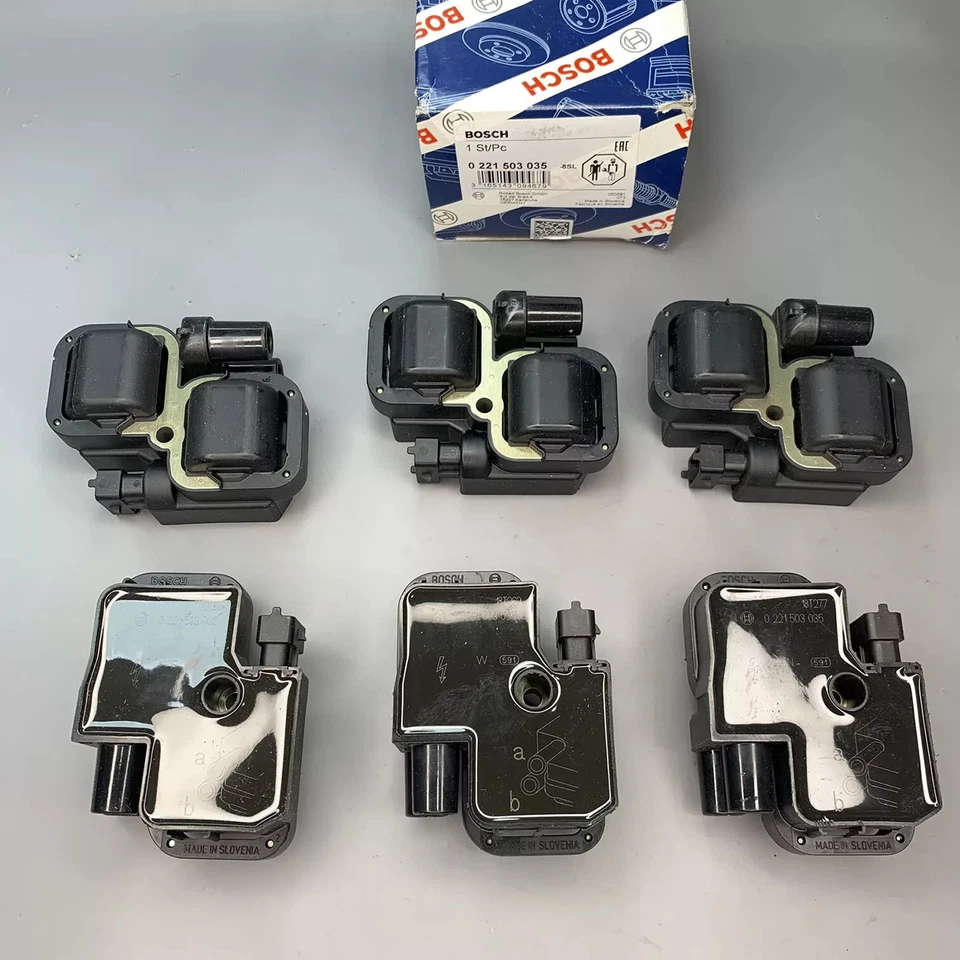 6Pack BOSCH Ignition Coil 0221503035 For Mercedes-Benz C CL CLK ML S Class NEW Foto 1 de 4
