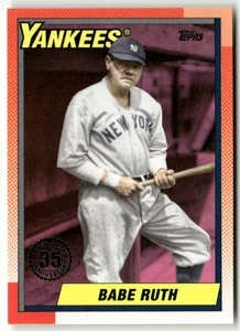 2025 Topps MLB Baseball Series 1 No. T90-47 Babe Ruth 35 Anniversary Pink - Bild 1 von 2