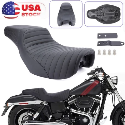 Rider Driver & Passenger Seat For Harley Dyna Low Rider Super Glide FXD 06-17 US - Image 1 of 4