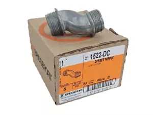 Box of (5) Bridgeport 1522-DC 1" Offset Nipple, Zinc Die Cast New Sacramento - Picture 1 of 1