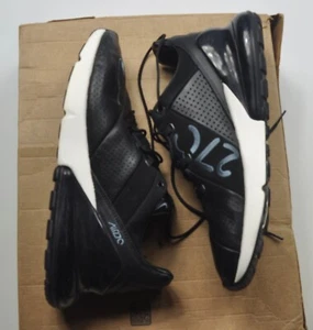 NIKE AIR MAX 270 PREMIUM LEATHER BLACK-LIGHT CARBON-SAIL MENS SZ 11.5 AO8283-001 - Picture 1 of 7