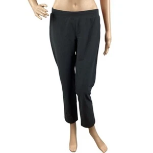 Eileen Fisher Black Straight Leg Ankle Pants Viscose Blend Pull-On Small - Picture 1 of 7