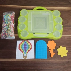 Perler Bead N Carry Case Fused Bead Activity Center Pegboards Multicolor Beads - Picture 1 of 7