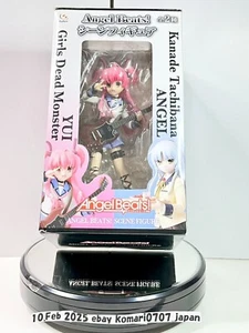 Angel Beats Yui Figure on base with box girls dead monster anime band idol - Picture 1 of 20