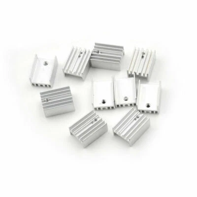 10pcs Aluminum Heatsink for Transistor or Voltage Regulator TO-220 20x15x10mm - Image 1 of 4