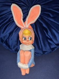 Vintage Knee Hugger Elf EASTER Bunny Rabbit Pixie Japan 12” - Picture 1 of 11