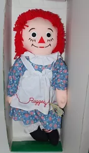 BAMBOLA RAGGEDY ANN APPLAUSI JOHNNY GRUELLE SCATOLA ORIGINALE JOHN WANAMAKER 25" 1991 - Foto 1 di 5