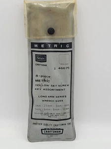 Vintage Sears Craftsman 9 46675 Metric 8 pc Hex Wrenches Long Arm - Picture 1 of 2