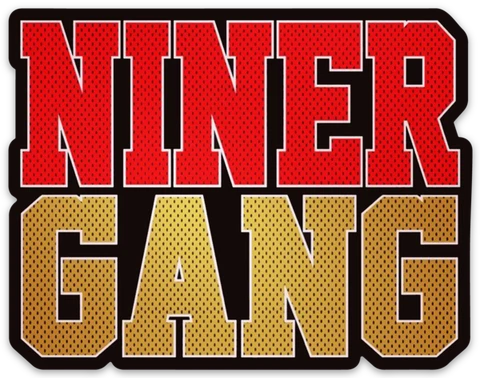 San Francisco 49ers "Niner Gang" Epigram Gold & Red NFL logo Type MAGNET Cover