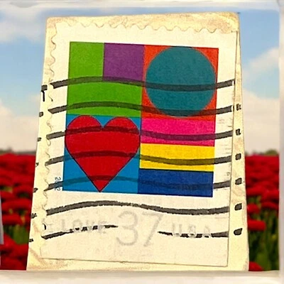 2002 37 Cent Love Scott 3657 Stamp Used Fancy! - Image 1 of 2