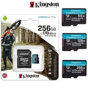 Micro SD Kingston Canvas Go Plus Phone 4K Action Camera U3 A2 memory card - Picture 1 of 13