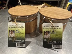 Par de contenedores de escenario pequeños de bambú Tru - pequeños arañazos en uno - Imagen 1 de 6