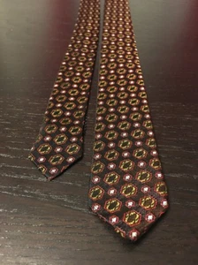 Vtg NOS 50s 60s Leeds Skinny Tie Embroidered Acetate Rayon 52” 1.5” Cardstock - Picture 1 of 9