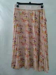 NWT Ophelia Roe Semi Sheer Lined Elastic Waist Pleated Ankle Length Skirt Sz 2X - Picture 1 of 7