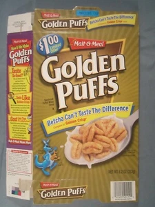 2004 MT MALT-O-MEAL Cereal Box GOLDEN PUFFS Cool blue [Y155C12n] - Picture 1 of 2