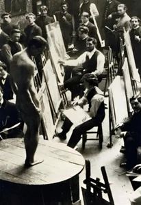 Modelo Masculino y Pintura Clase 2 Años 1880 Reimpresión 4x6 Colección de Fotos Gay - Imagen 1 de 1