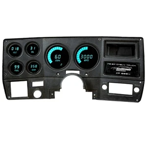 1973-1987 Chevy Truck TEAL LED DIGITAL DASH With GPS Speed Sender Included! - Picture 1 of 21