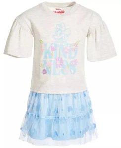 Disney Girls Light Beig 2-Pc. Minnie Mouse T-Shirt & Tulle Skirt Set, Size 5 - Picture 1 of 3