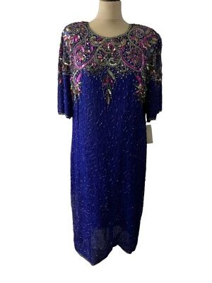 Vestido plateado años 80 de colección para mujer | Vestido discoteca | Vestido lentejuelas | Talla M Foto 1 de 4