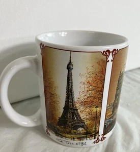 Cup Paris La Tour Eiffel Tower Notre Dame Coffee Mug Beverage Dessapt Editions - Bild 1 von 10
