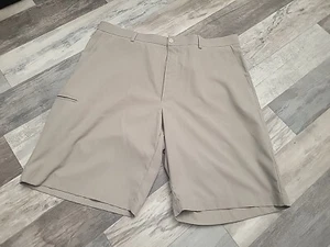 Grand Slam Performance Mens Golf Shorts 36 Tan Flat Slash Pockets 10" Inseam - Picture 1 of 8